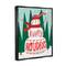 Stupell Industries Happy Holidays Happy Snowman Framed Floater Canvas Wall Art